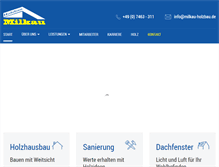 Tablet Screenshot of milkau-holzbau.de